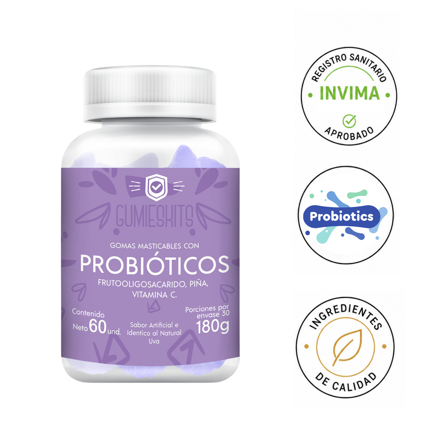 Gomitas de Probióticos — Uva