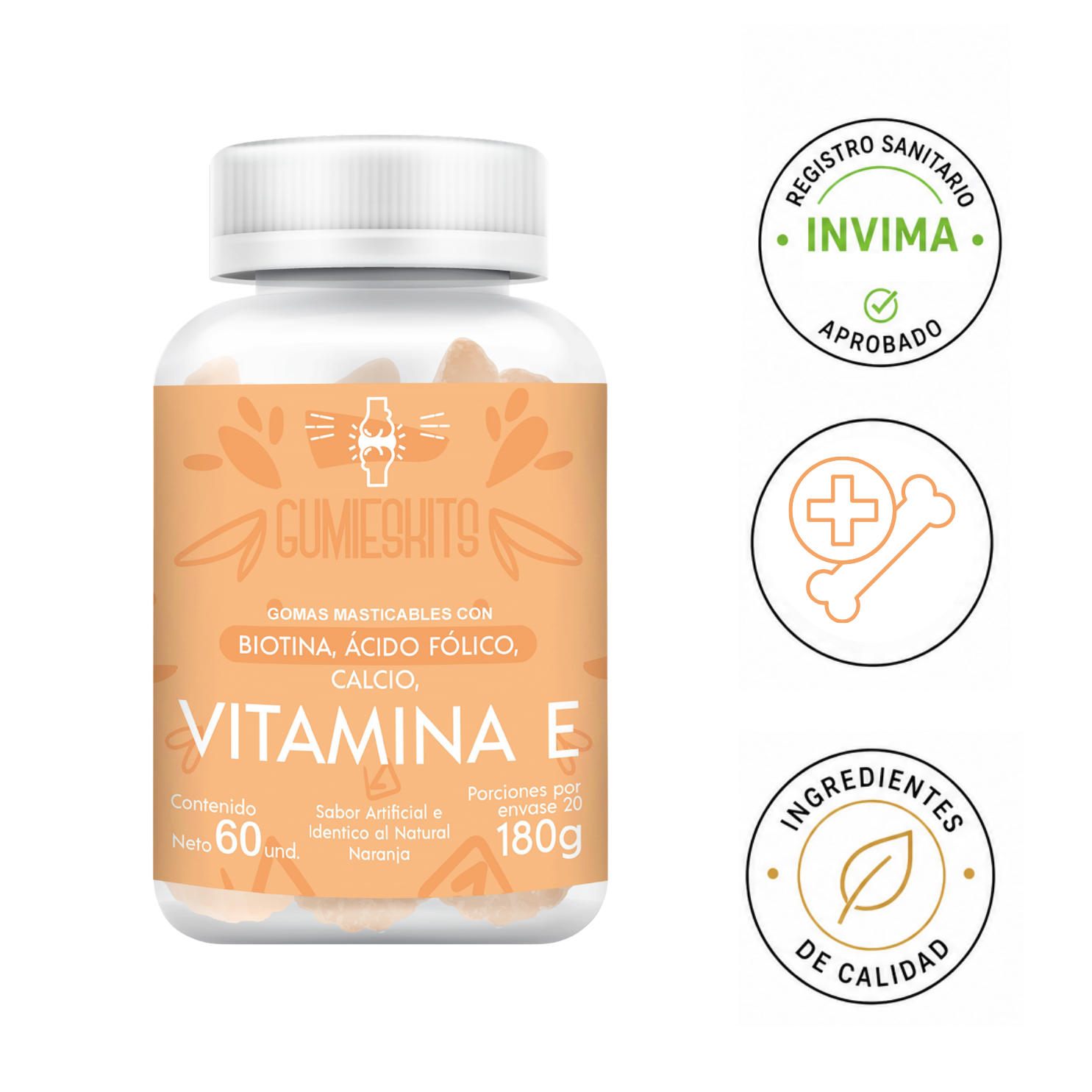 Gomitas de colágeno con Vitamina E — 