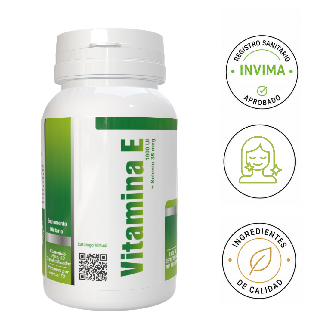Vitamina E x 50 Cápsulas 1000 U.I. — 