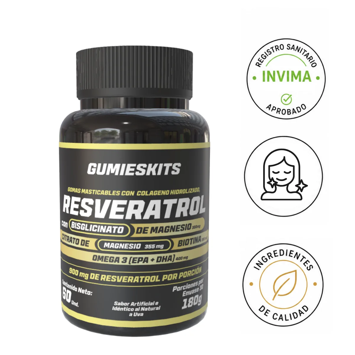 Gomitas de Resveratrol — Uva
